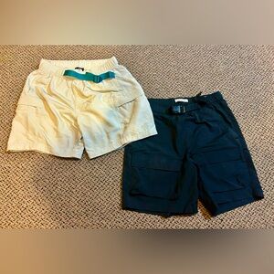 The North Face and PAC Sun cargo shorts. Men’s smalll